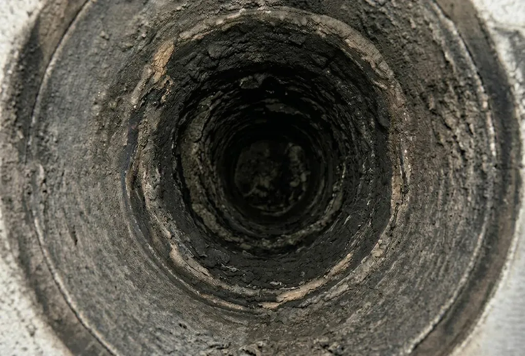 Chimney before cleaning